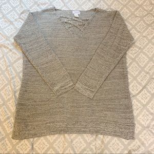 🍓Grey Tunic Sweater